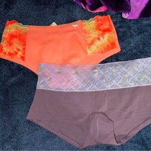 PINK cheekster/tanga and boxy short/boxer